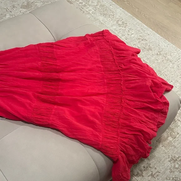 ❄️2 for $50❄️ ✨CLOSET CLEAR OUT SALE✨ Free People Red Midi Dress - Picture 3 of 8
